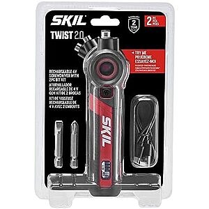 $22.48* | SKIL Twist 2.0 4V Rechargeable Screwdriver w/ Pivoting Head, 3 Torque Settings & USB-C Charging Cable at Amazon